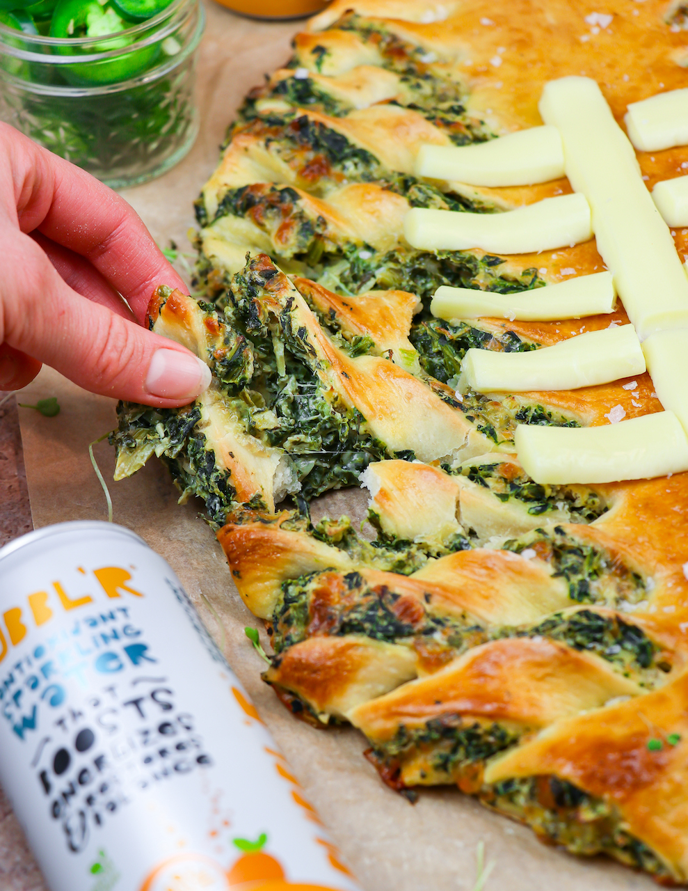 Cheesy Spinach Artichoke Football Appetizer